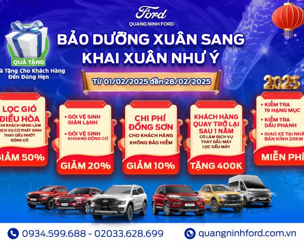 Khai Xuân Như Ý: Bảo Dưỡng Xe Ford Tại Quảng Ninh Ford