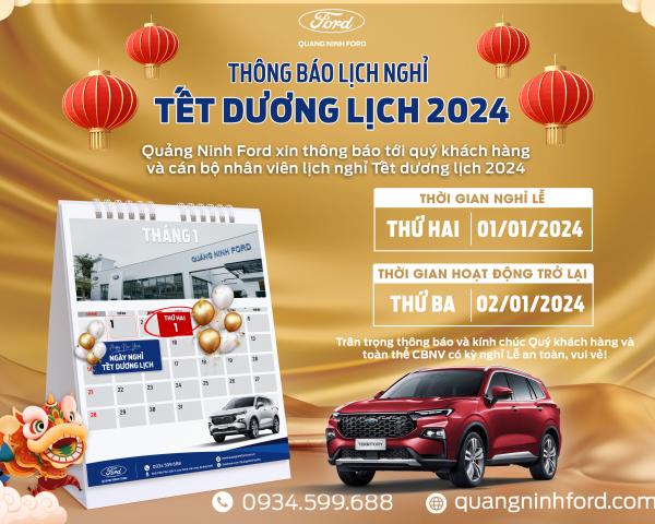 THÔNG BÁO LỊCH NGHỈ TẾT DƯƠNG LỊCH 2024